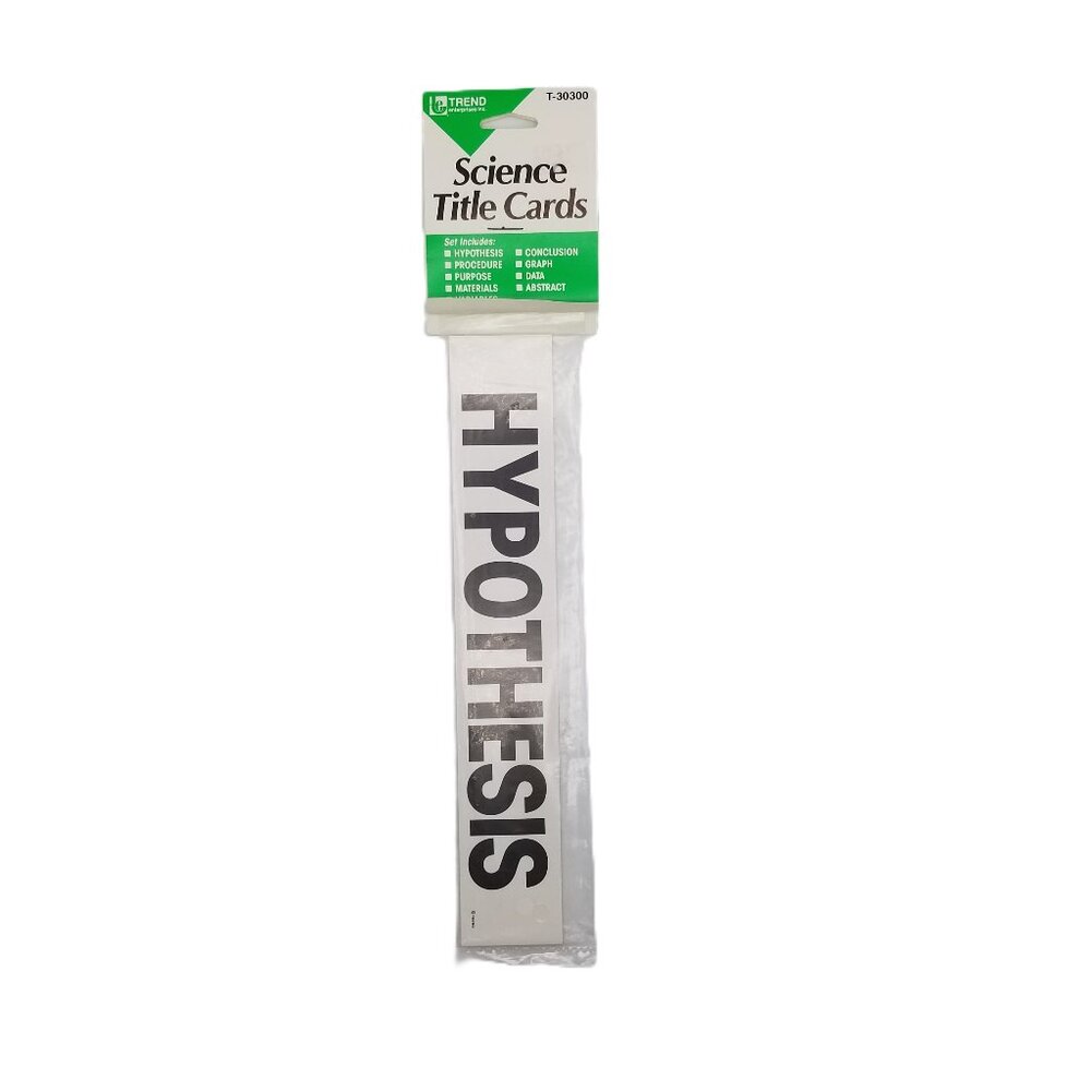 TREND Science Fair Project Titles 10 Pack Card Labels Black White